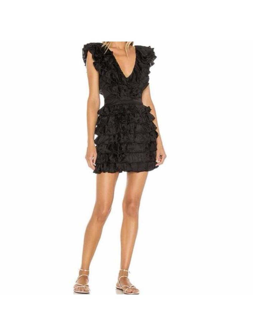 MAJORELLE Theodore Mini Dress in Black size L